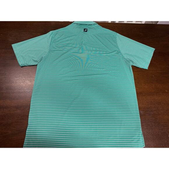 FootJoy FJ Striped Golf Performance Polo Men XL Robert Trent Jones Club Preppy - Picture 4 of 9